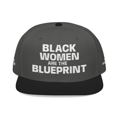 Black Women Are The Blueprint Embroidered Snapback Two-Tone Statement Hat