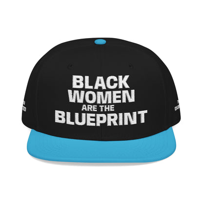 Black Women Are The Blueprint Embroidered Snapback Two-Tone Statement Hat