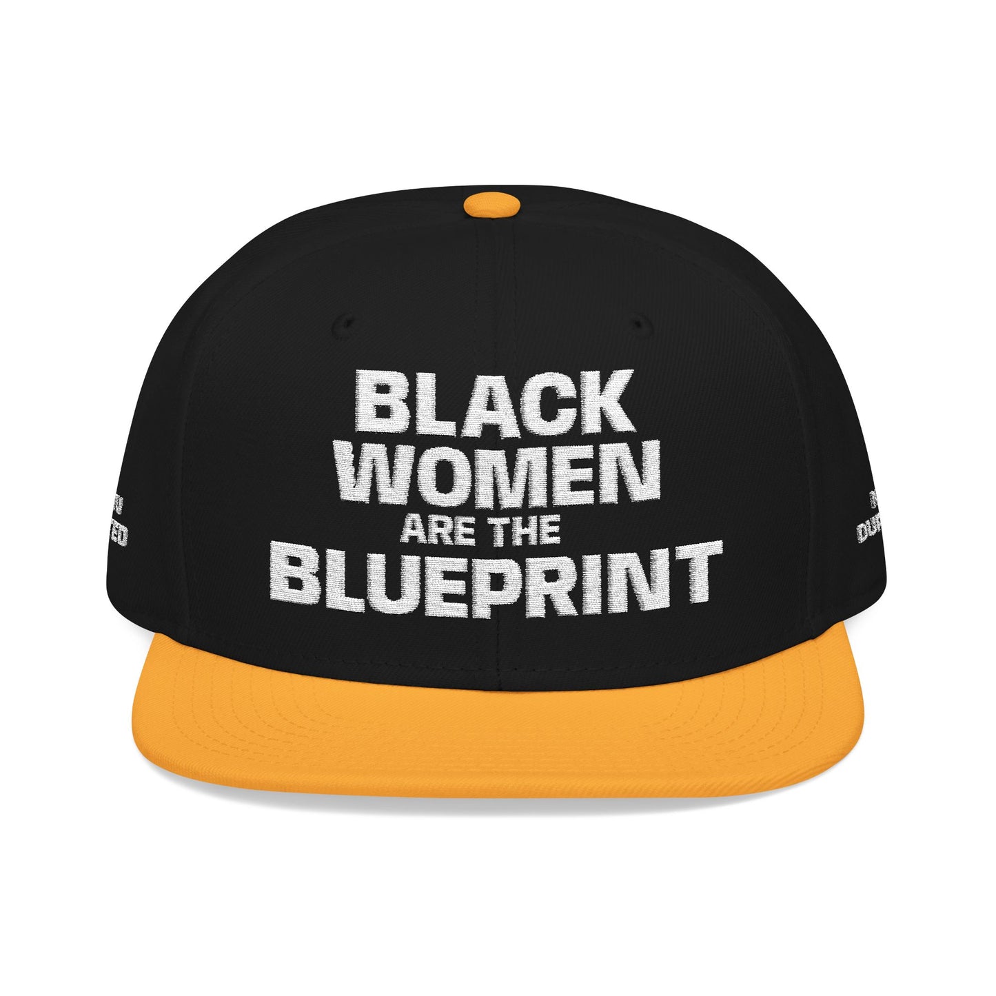 Black Women Are The Blueprint Embroidered Snapback Two-Tone Statement Hat