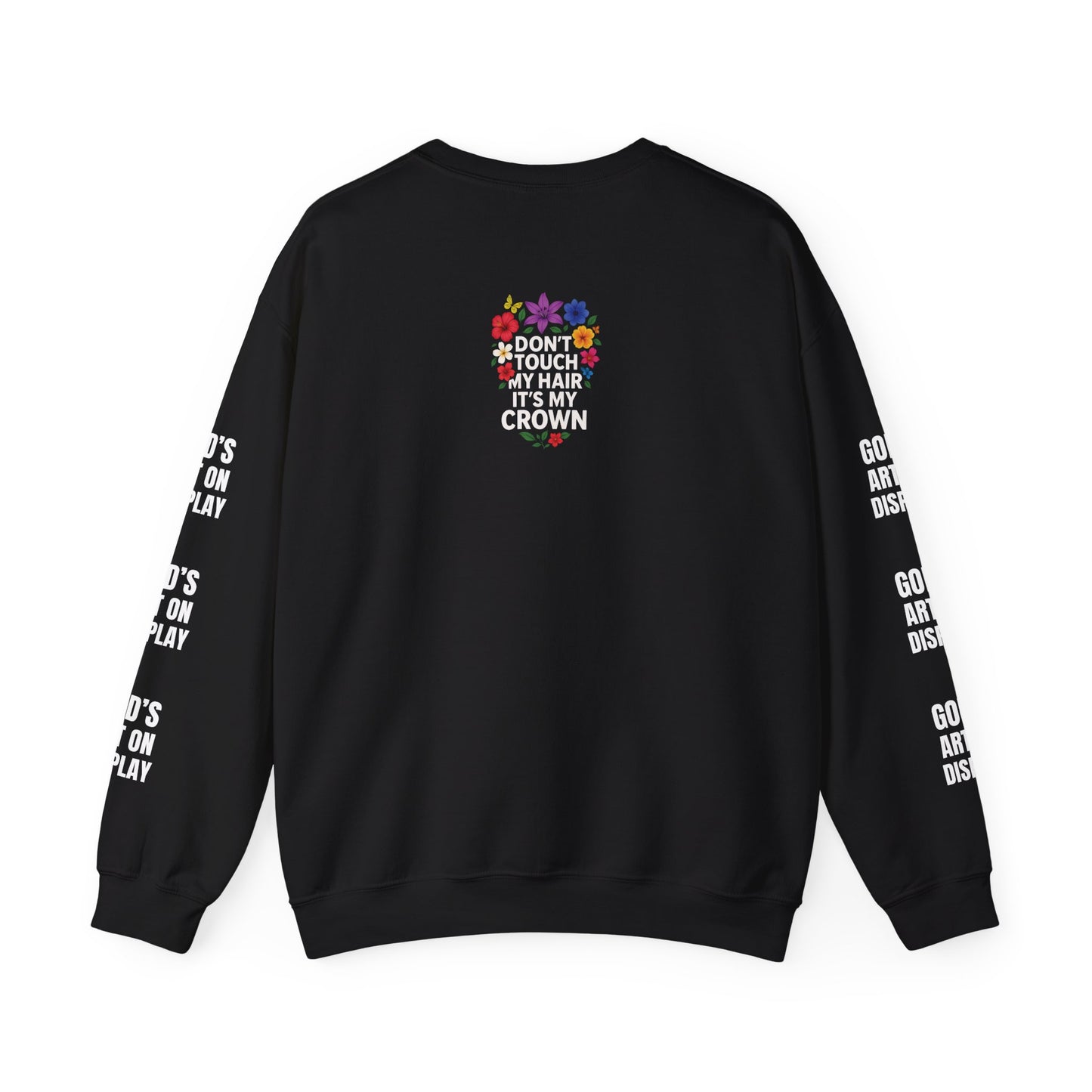 My Crown Blooms: Floral Afro Unisex Crewneck Sweatshirt