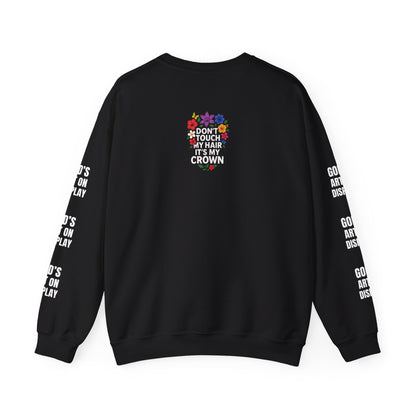 My Crown Blooms: Floral Afro Unisex Crewneck Sweatshirt