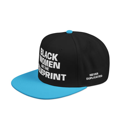Black Women Are The Blueprint Embroidered Snapback Two-Tone Statement Hat