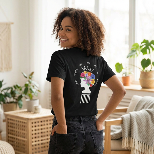 Don't Touch My Hair It's My Crown Afro Queen Signature T-Shirt