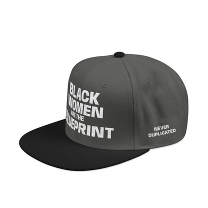 Black Women Are The Blueprint Embroidered Snapback Two-Tone Statement Hat