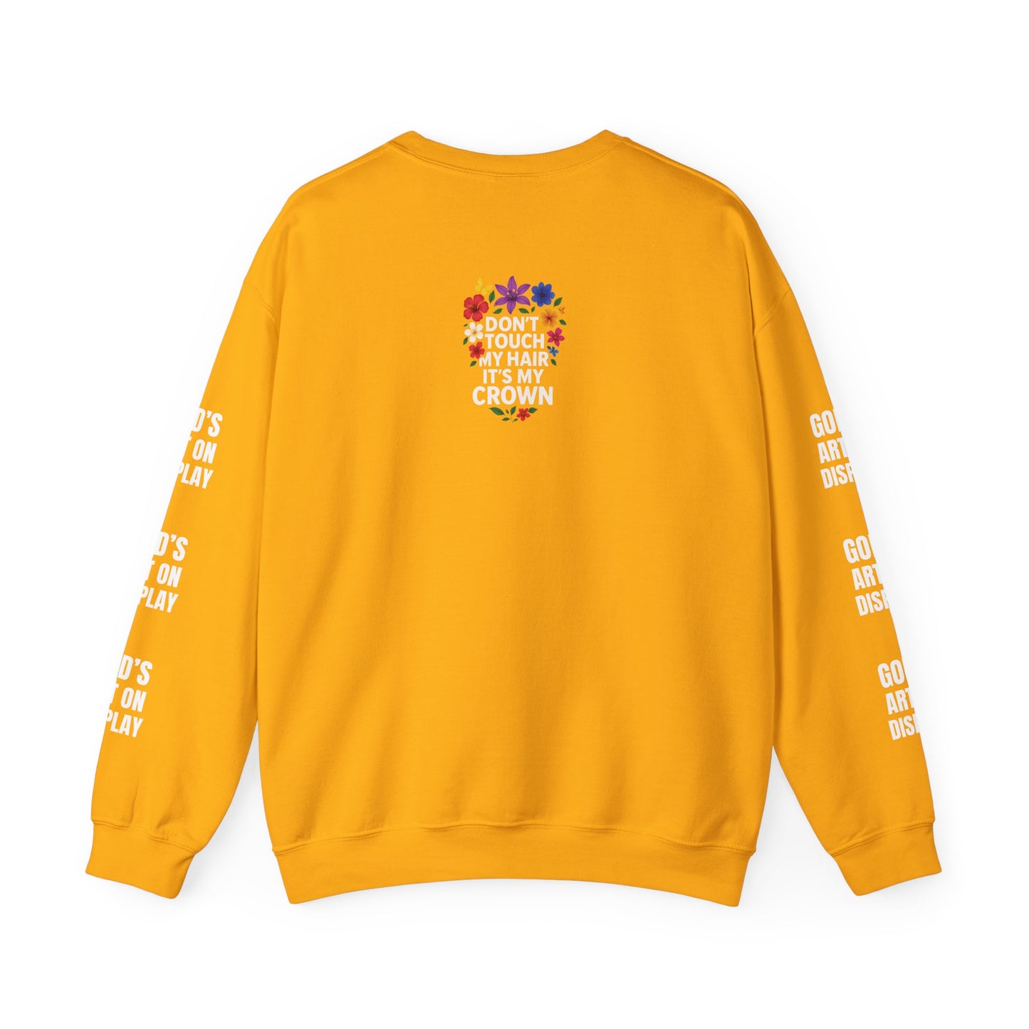 My Crown Blooms: Floral Afro Unisex Crewneck Sweatshirt