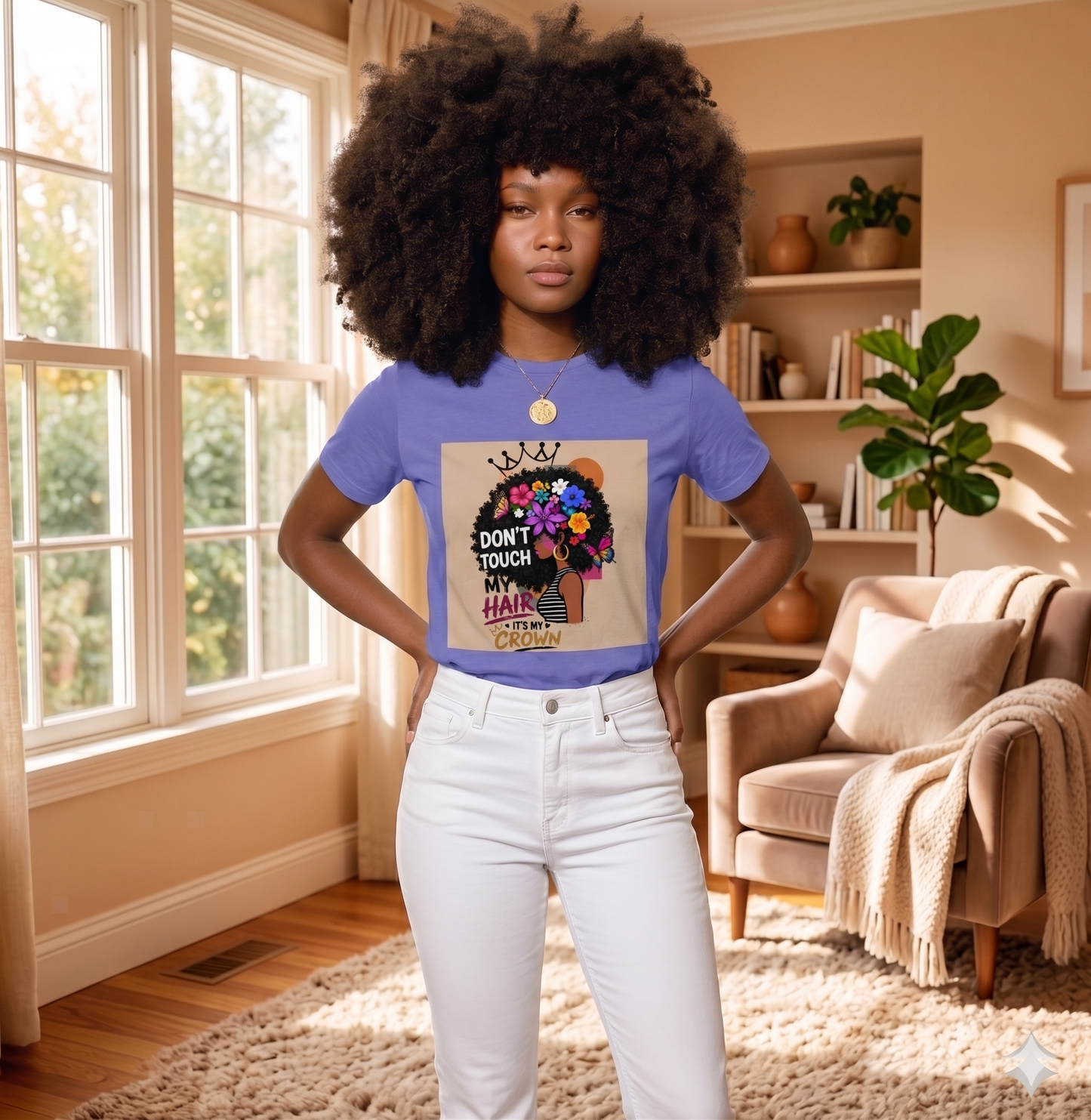 Don't Touch My Hair It's My Crown Premium Women's Empowerment Relaxed T-Shirt