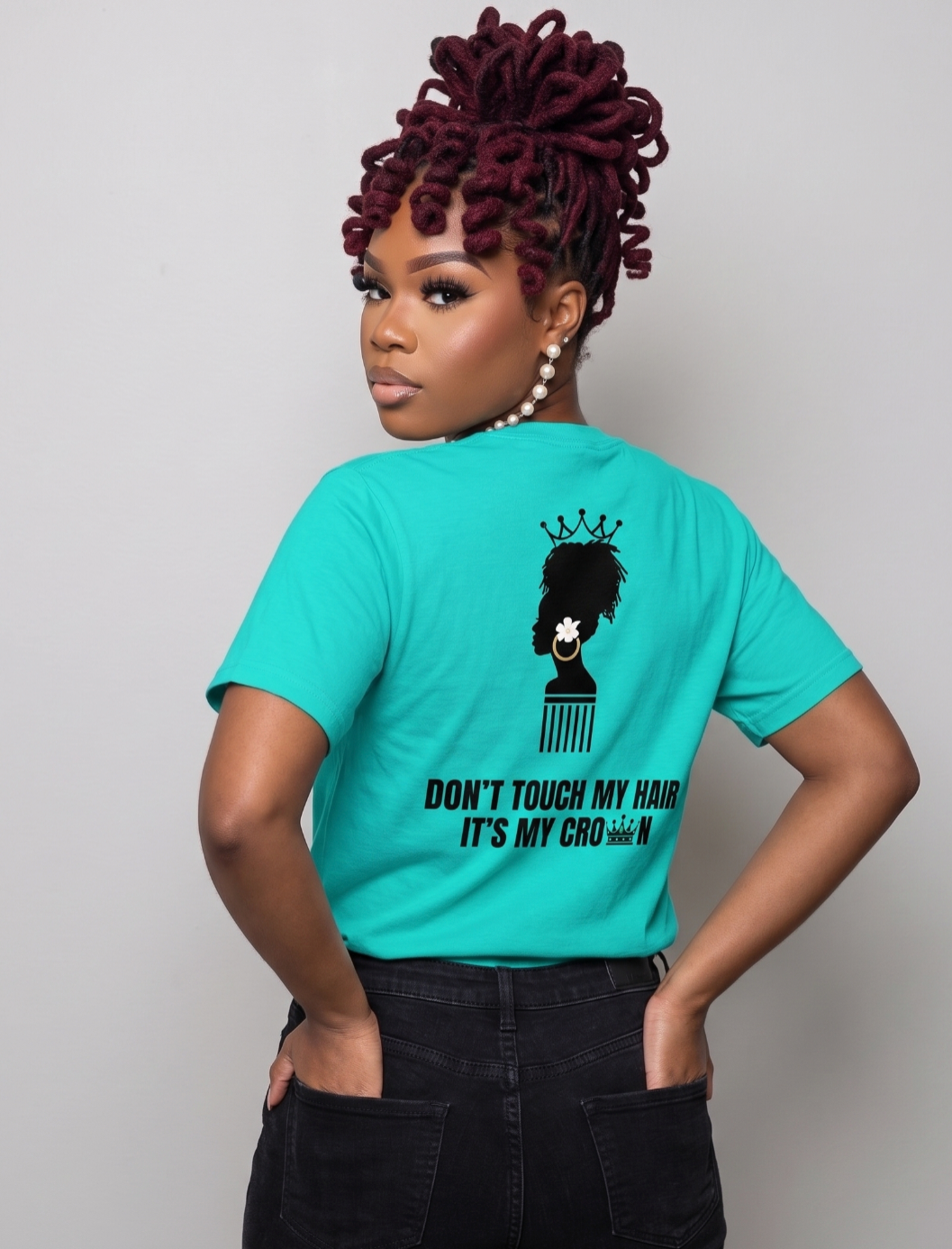 Don't Touch My Hair It's My Crown Dreadlock Queen Signature T-Shirt